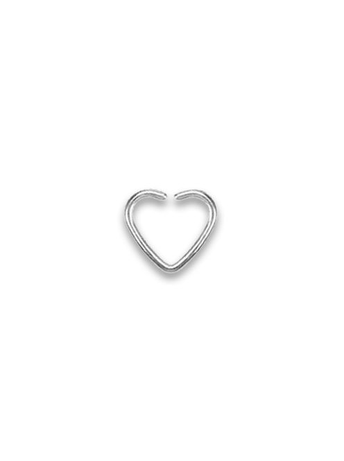  Ezüst színű szív alakú orvosi acél fülpiercing