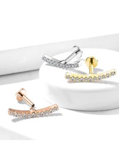 Fül piercing kőberakással