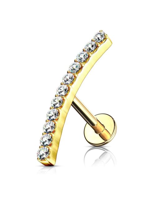 Fül piercing kőberakással