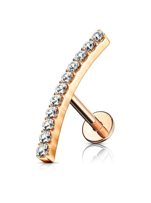 Fül piercing kőberakással