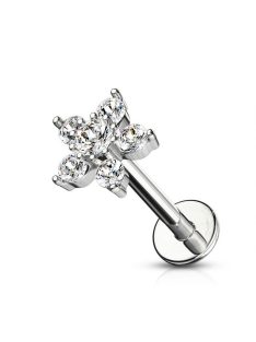 Fül piercing kőberakással