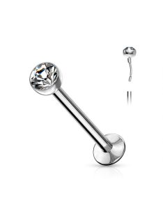 Fül piercing kristállyal   8mm