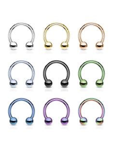 Patkó piercing golyó végekkel.  8mm