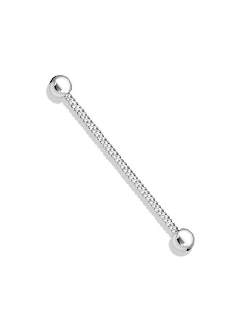 Industrial barbell piercing csavart kötél dizájnnal