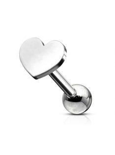 Barbell piercing szívvel