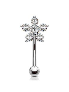 Banán piercing kristályos virággal