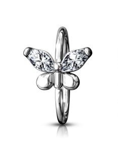 Végtelen karika kristályos pillangóval