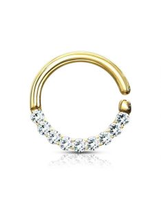 Végtelen karika kristályokkal arany színű