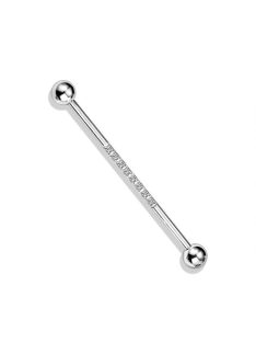 Industrial piercing  kristálysorral ezüst színű