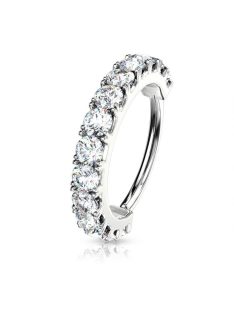 Karika piercing kőberakással