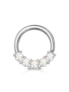 Piercing karika fényvisszaverős kövekkel