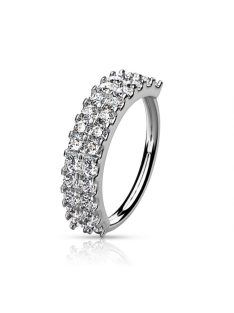 Karika dupla kristálysorral 