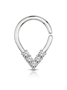 Karika csepp formában kristályokkal