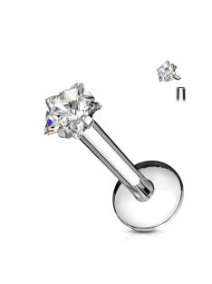 Fül piercing csillag formájú kővel