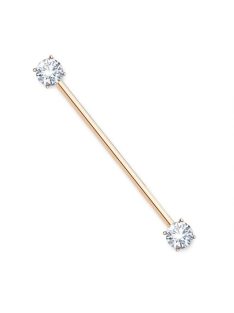 Industrial piercing kristályokkal rose arany színben