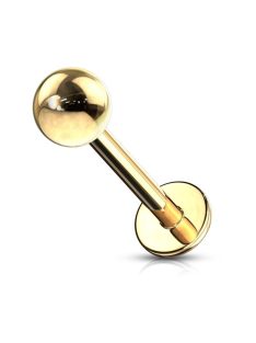 Golyós labret orvosi acélból arany színű