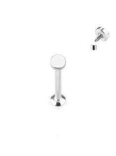 Labret piercing sima korong dísszel ezüst