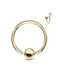 Karika rögzített golyóval arany színű