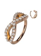 Karika piercing végtelen jellel és kristályokkal