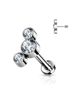 Titán labret különféle kövekkel