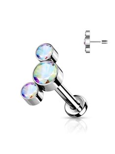 Titán labret különféle kövekkel