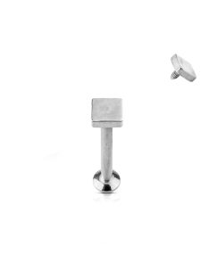 Labret négyszög dísszel belső menettel