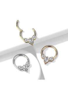 Daith piercing kristályokkal