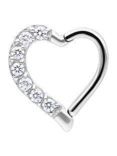 Kristály szív daith piercing 