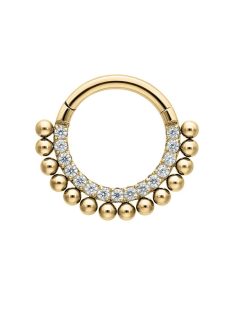 Kis golyós kristály daith vagy septum piercing