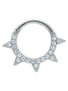 Kristályos tüskés daith vagy septum piercing