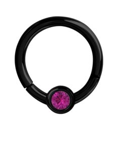 Fekete kristály daith vagy septum piercing