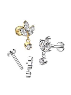 Titán labret lótuszvirággal és medállal