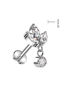 Titán labret lótuszvirággal és medállal