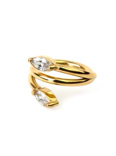 Dupla hatású kapcsos karika kristályokkal