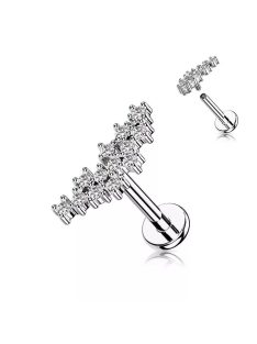 Cirkónia köves labret  piercing