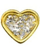 Studex sensitive csillogó szív fülbevaló arany színű