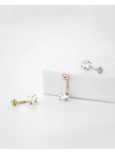Köldök piercing szív alakú kővel több színben