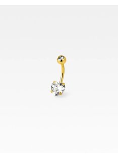 Köldök piercing szív alakú kővel több színben