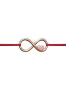 Infinity szívvel rosé arany karkötő
