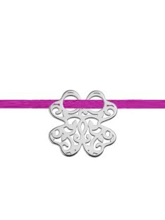 Csipke lóhere  ezüst karkötő