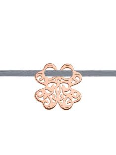 Csipke lóhere rosé arany karkötő