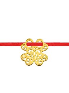 Csipke lóhere arany karkötő