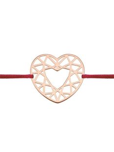 Origami szív rosé arany karkötő