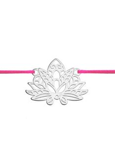 Csipke lótusz ezüst karkötő