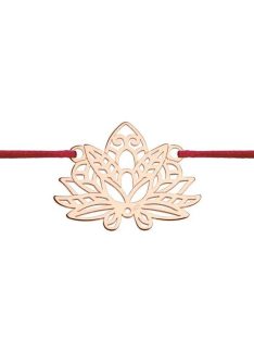 Csipke lótusz karkötő rosé  arany