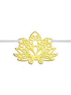 Csipke lótusz karkötő arany