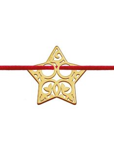 Csipke csillag ezüst karkötő arany