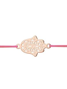 Hamsa kéz karkötő rosé arany