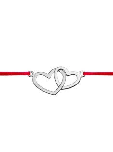 Szív a szívben ezüst karkötő