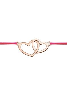 Szív a szívben karkötő rosé arany